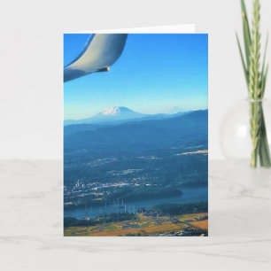 Cartão Monte Ruas. Helens, Washington