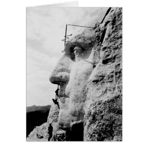 Cartão Monte Rushmore Construção de George Washington