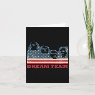 Cartão Monte Rushmore Dream Team Patriotic Usa Flag Ameri