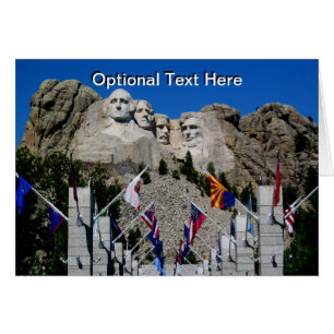 Cartão Monte Rushmore South Dakota Flag Souvenir