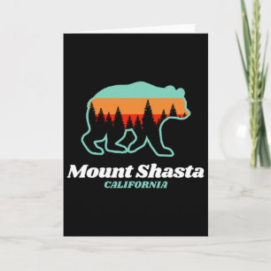 Cartão Monte Shasta Califórnia Esqui Snowboard Urso
