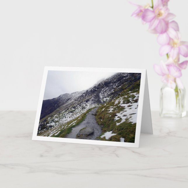 Cartão Monte Snowdon, Snowdonia, País de Gales, Reino Uni (Orquídea)