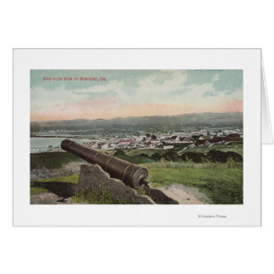 Cartão Monterey, CA - Vista visual de pássaro de Monterey