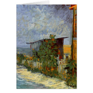 Cartão Montmartre Path with Sunflower Van Gogh Fine Art