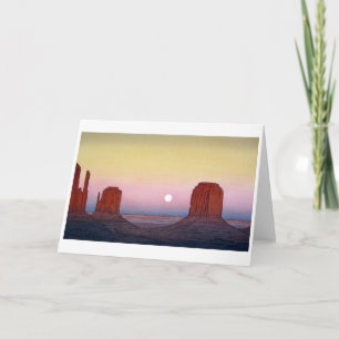 Cartão Monument Valley, Yoshida, Woodcut