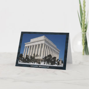 Cartão Monumento a Lincoln Desejando uma Viagem Maravilho