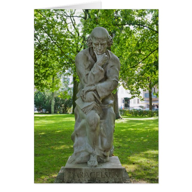 Cartão Monumento a Paracelso em Salzburgo (Frente)