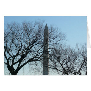 Cartão Monumento a Washington na paisagem do inverno I