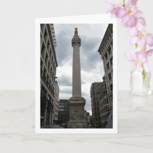 Cartão Monumento ao Grande Incêndio de Londres, Inglaterr