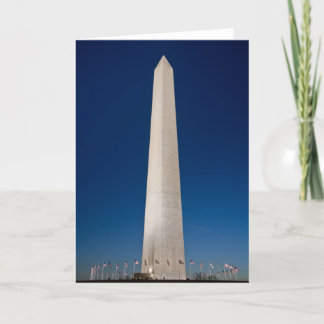 Cartão Monumento de Washington no crepúsculo