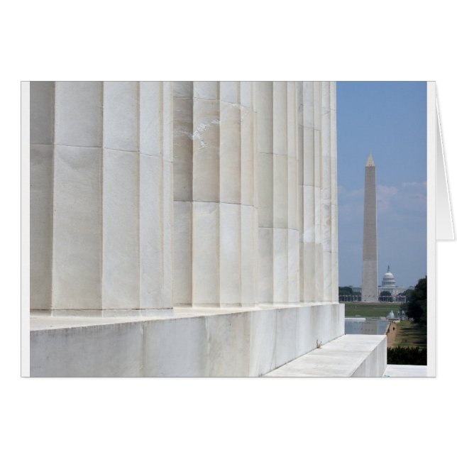Cartão monumento lincoln memorial washington (Frente Horizontal)