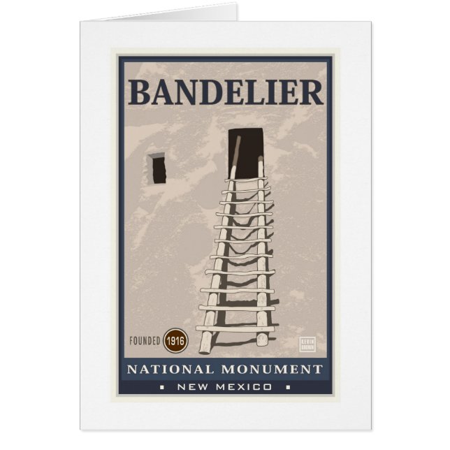 Cartão Monumento nacional 1 de Bandelier (Frente)