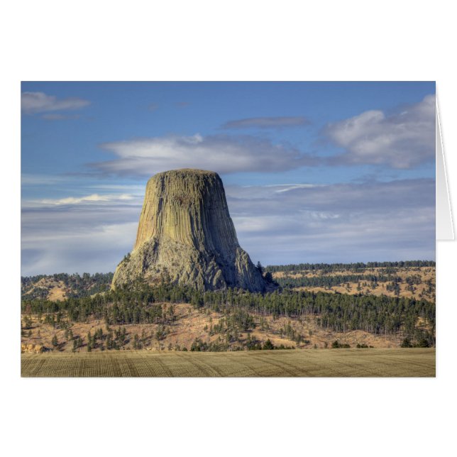 Cartão Monumento Nacional Devils Tower (Frente Horizontal)