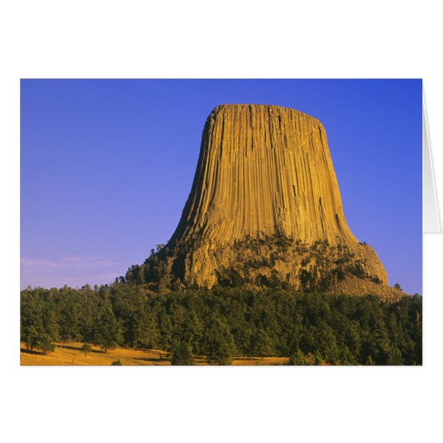 Cartão Monumento Nacional Devils Tower em Wyoming (Frente Horizontal)