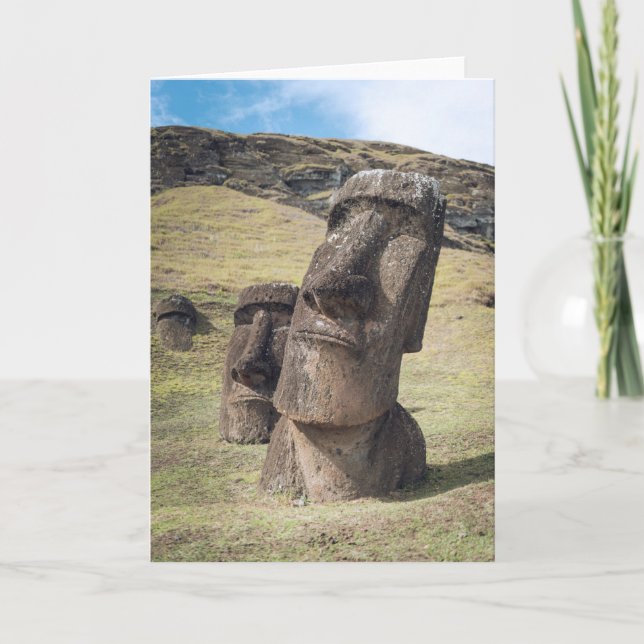 Cartão Monuments | Easter Island, Chile (Frente)