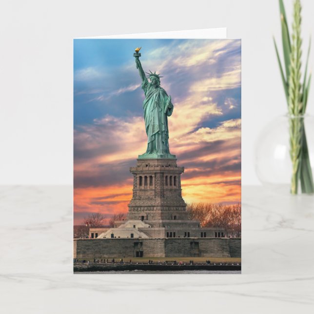 Cartão Monuments | The Statue of Liberty (Frente)