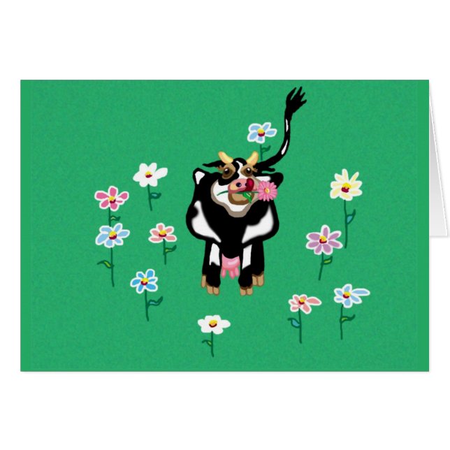 Cartão Moo Cow (Frente Horizontal)