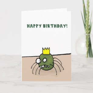 Cartão Moody Spider Birthday Card