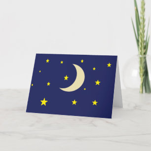 Cartão Moon and Stars greeting card