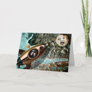 Cartão Moon Baby Greeting Card