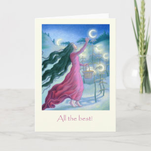 Cartão Moon goddess greeting card