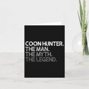 Cartão Moon Hunter Racoon Caça O Homem Mito Legenda Gif