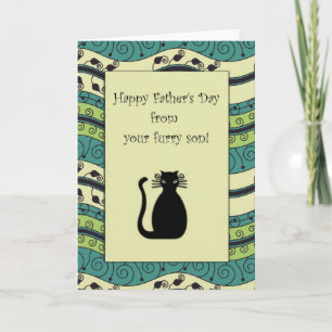 Cartão .::MoonDreams::. Happy Father's Day Black Cat