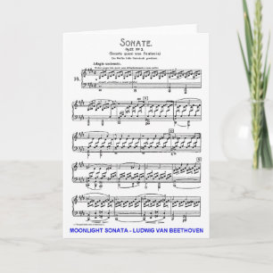 Cartão Moonlight-Sonata-Ludwig-Beethoven