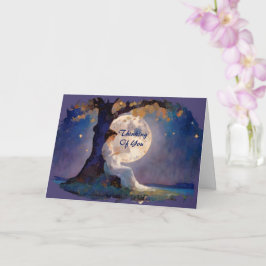 Cartão Moonlit Dreamer - Serene Night Sky