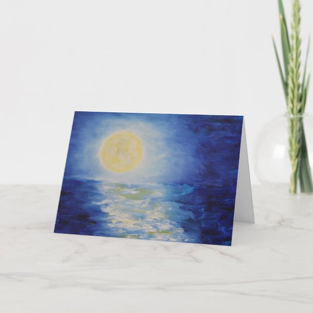 Cartão Moonrise sobre o lago Michigan II (Detalhe) (Frente)