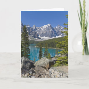 Cartão Moraine Lake, Canadian Rockies, Alberta, Canadá