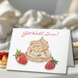 Cartão Morango Aquarela Fica Bem Em Breve