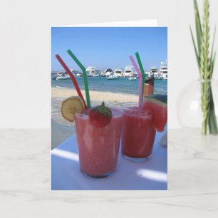 Cartão Morango Daiquiris, Mykonos, Grécia -