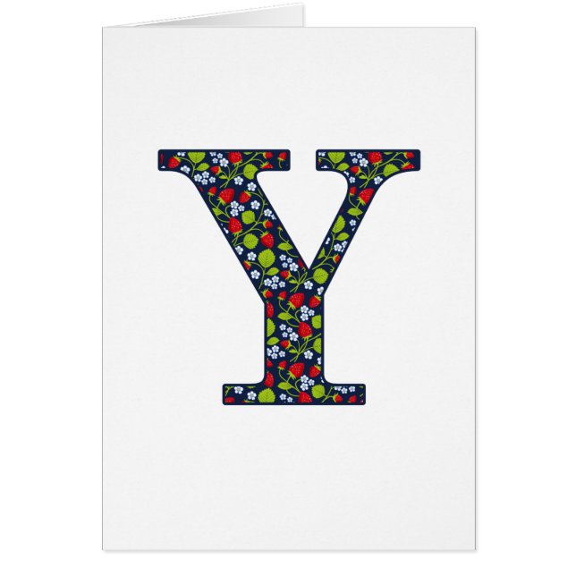 Cartão Morango doce Y (Frente)