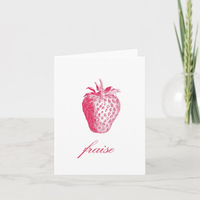 Cartão Morango (Fraise) Notecards (Frente)