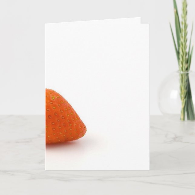 Cartão Morango solteiro Em Fundo Branco (Frente)