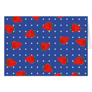 Cartão morangos com pontos