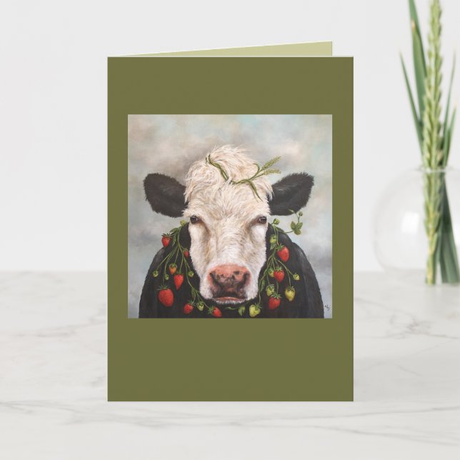 Cartão Morangos e cartão-creme (Frente)