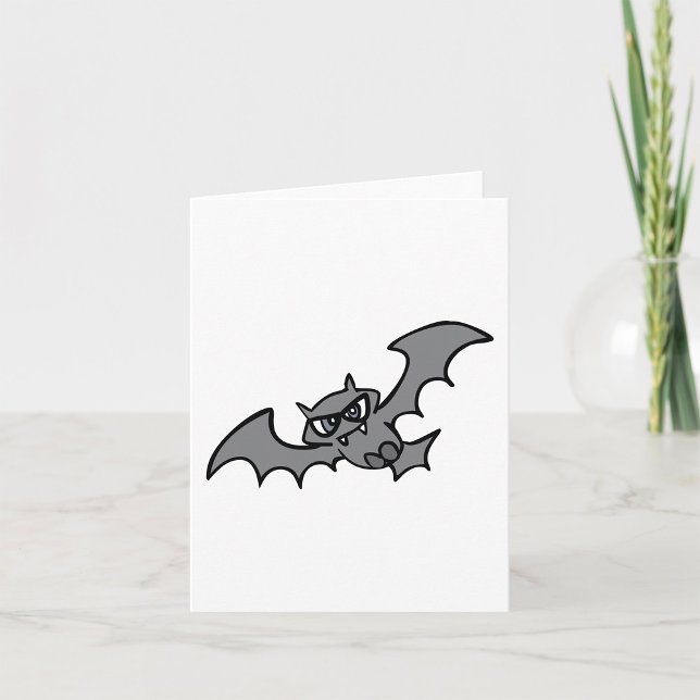 Cartão Morcego de Vampiro Mau Kawaii Assustador (Criador carregado)