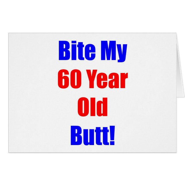 Cartão Mordida 60 meu bumbum (Frente Horizontal)