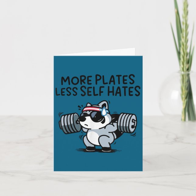 Cartão More Plates Less Self Hates Ssum Gym  (Frente)