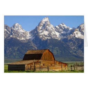 Cartão Mórmon Row Barn com Teton Range