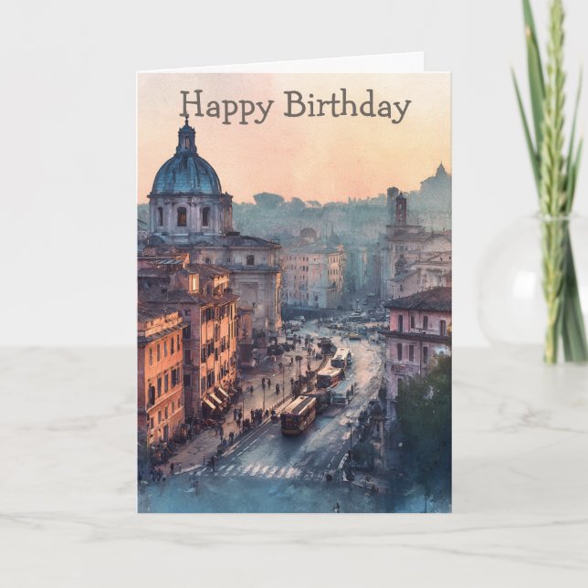 Cartão Morning in Rome (Frente)