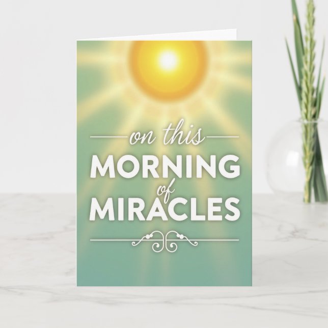 Cartão Morning Miracles Hopeful Glow Card (Frente)