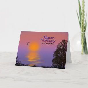 Cartão Morning Sunrise Birthday with name