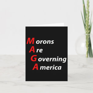 Cartão Morons Governam Anti-Trump Político Americano