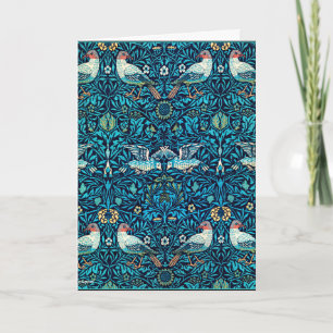 Cartão Morris - Birds, colorful vintage pattern