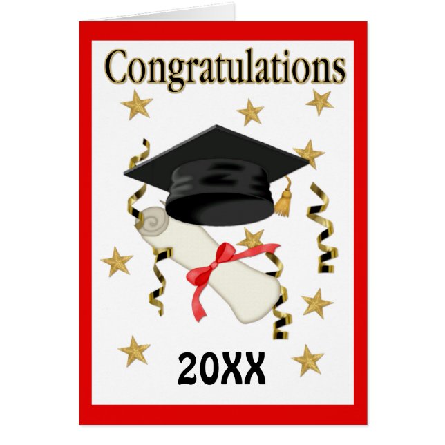 Cartão Mortar e Diploma 20XX - Personalizar Dentro (Frente)