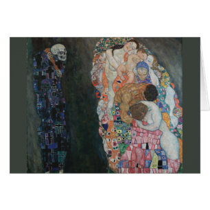 Cartão Morte e Vida de Gustav Klimt