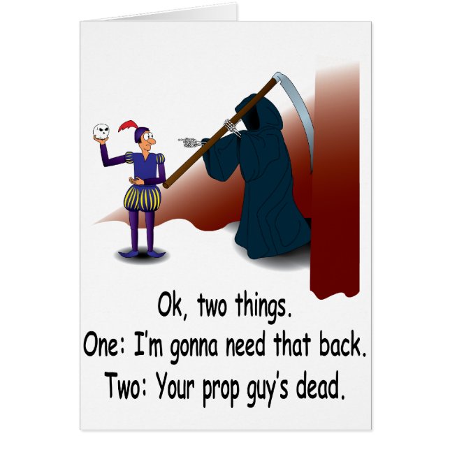 Cartão Morte no palco (Frente)